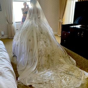 Custom made wedding dress made by Mira Couture